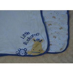 Just One Year by Carter's Little Buckaroo Baby Blanket Horse Pony Blue Star Boot